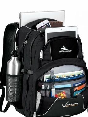 High Sierra Black Multi-Compartment Backpack
